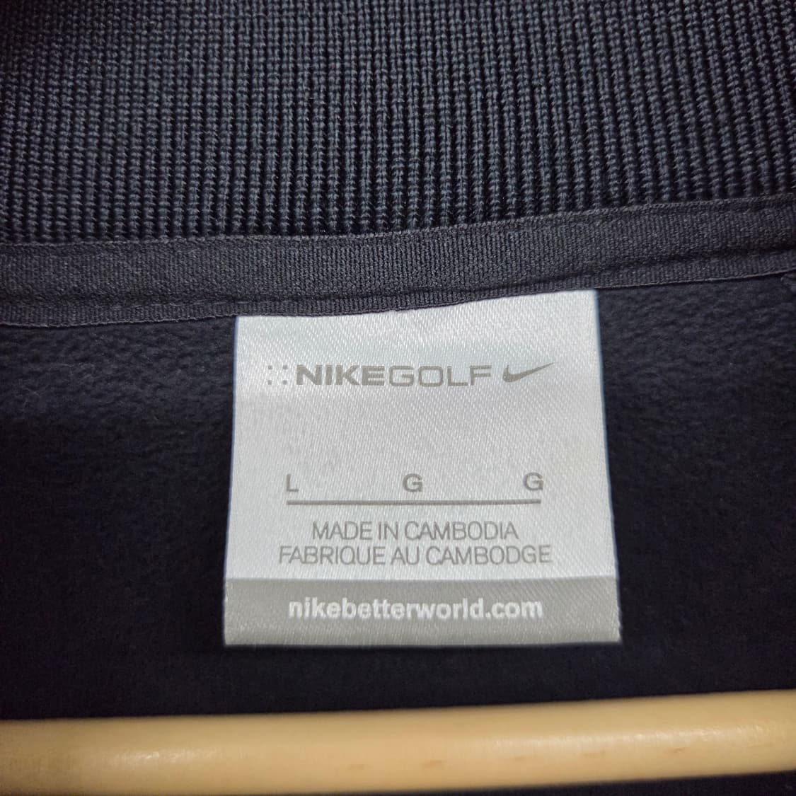 나이키골프 블랙/챠콜 그레이 집업 자켓 여L 상품이미지4
