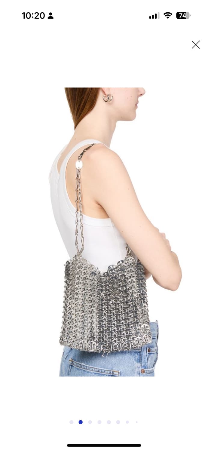Paco rabanne 파코라반 1969 메탈릭 실버 숄더백 상품이미지1