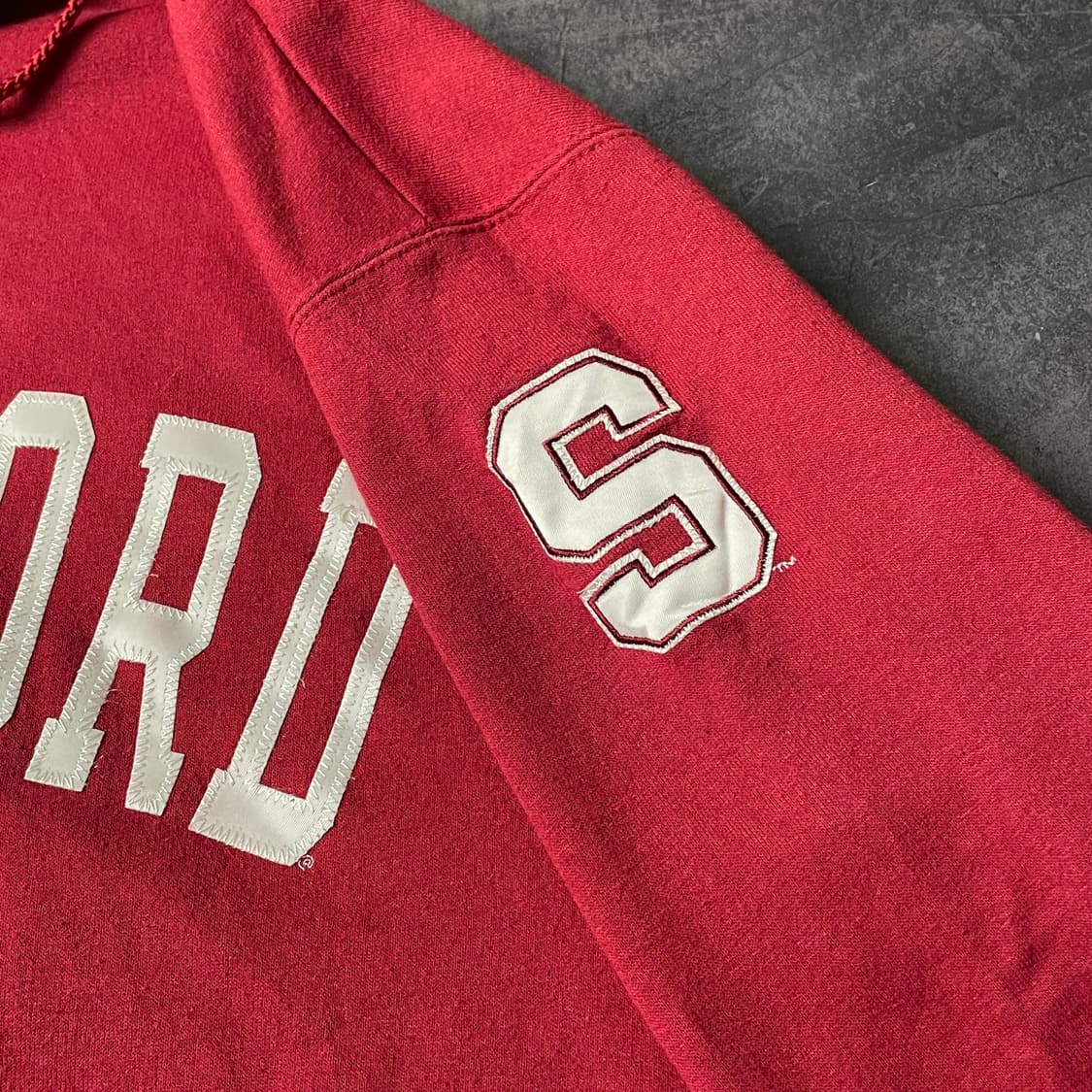 CHAMPION 챔피온 빈티지 레드 코튼 후드집업 A00429 상품이미지6