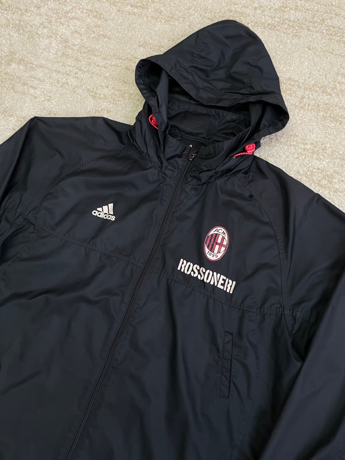 [105] 00s 아디다스 AC MILAN 로쏘네리 바람막이 윈드브레이커 상품이미지2