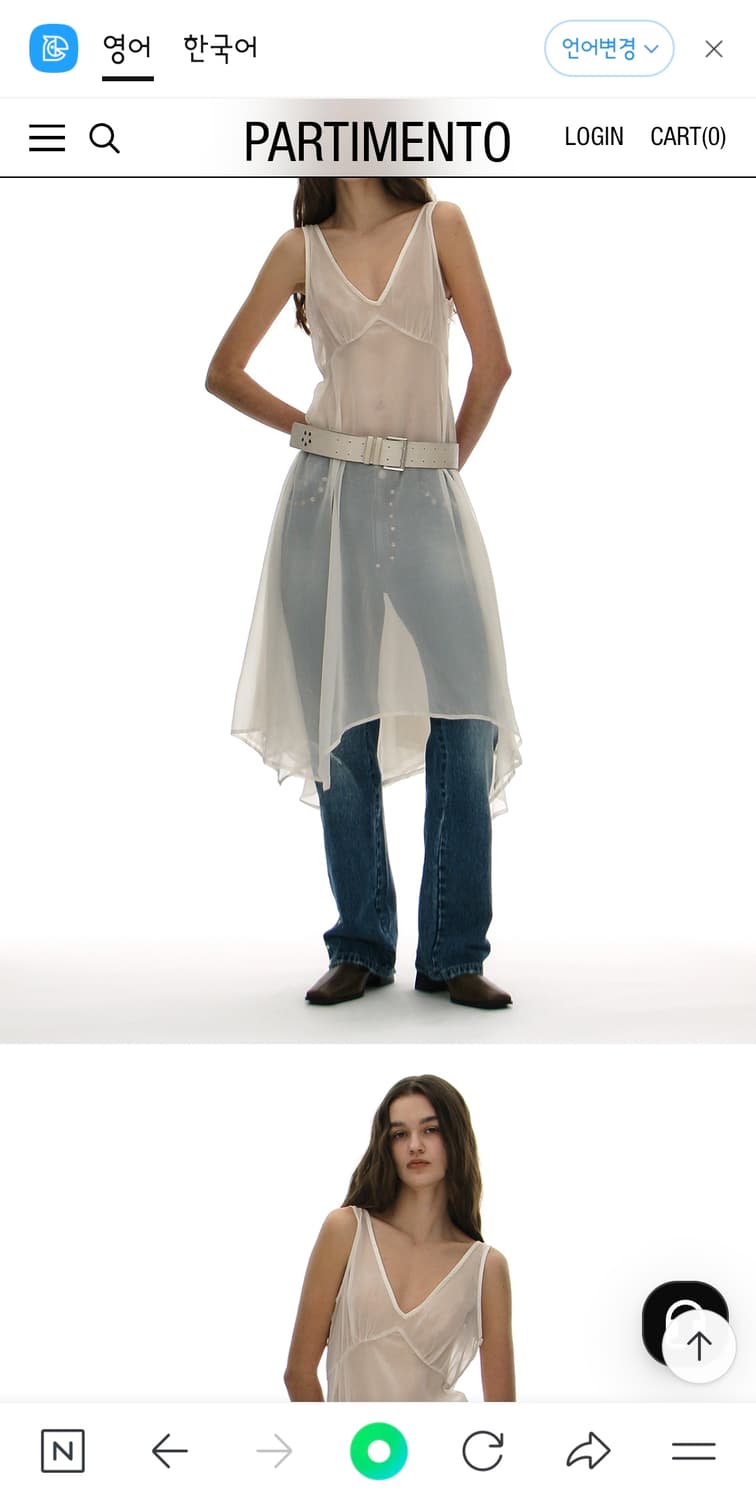 파르티멘토 우먼 SHEER  LAYERED DRESS미사용 상품이미지4
