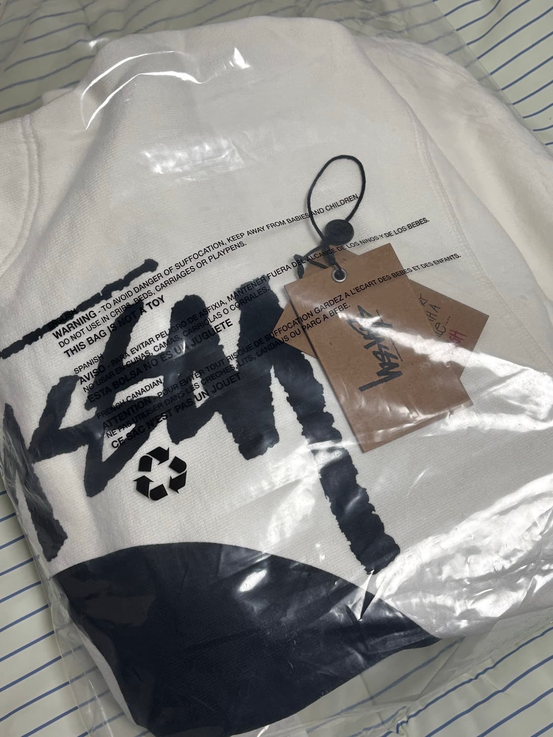 [새상품] 스투시 8볼 다이드 다이스 집 후드집업 내츄럴 화이트 상품이미지2