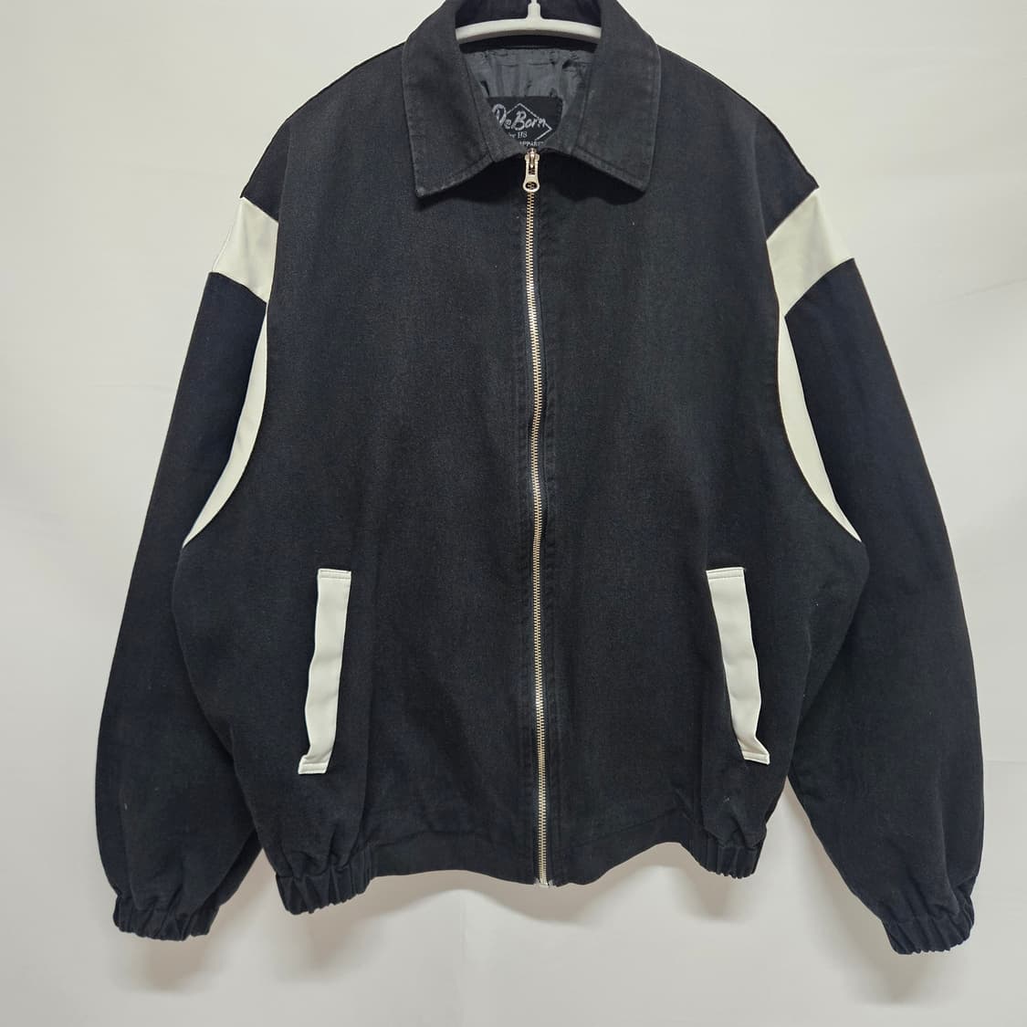 보세 빈티지 배색 데님 바시티 자켓 F 상품이미지1