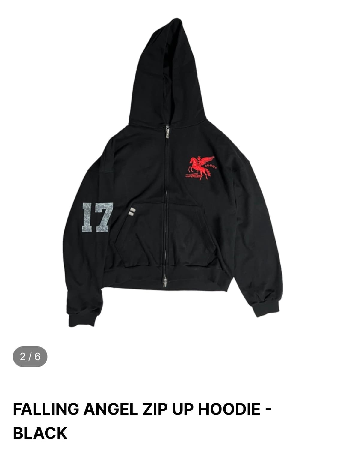 파코서플라이 폴링 엔젤 집업 후디 블랙 (2) 상품이미지1