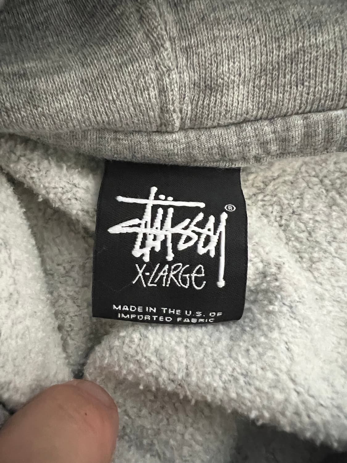 스투시x소프넷 콜라보 그레이 후드 상품이미지3