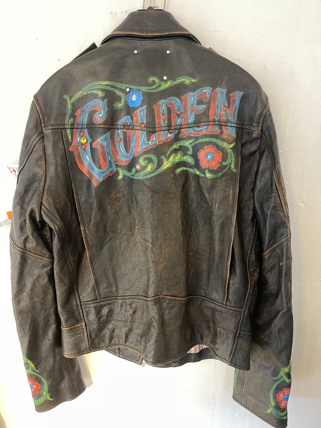 골든구스 가죽자켓 (수제프린팅) 판매합니다  상품이미지6