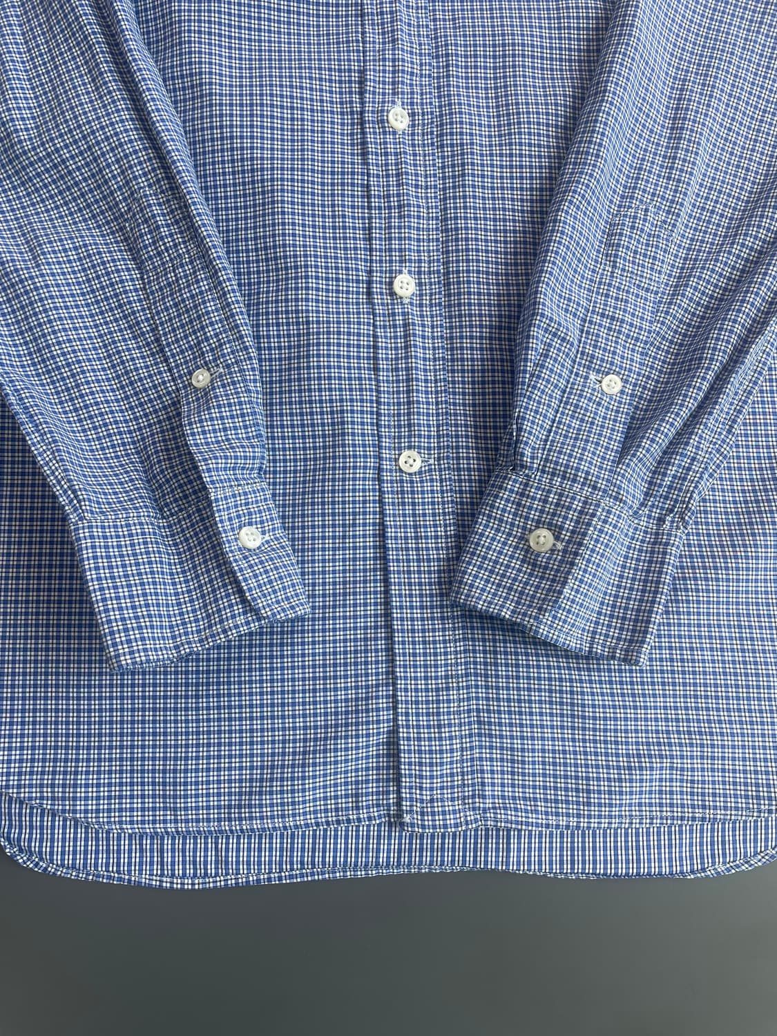 [M] 폴로 랄프로렌 블루 체크 셔츠 ITALY FABRIC 상품이미지5