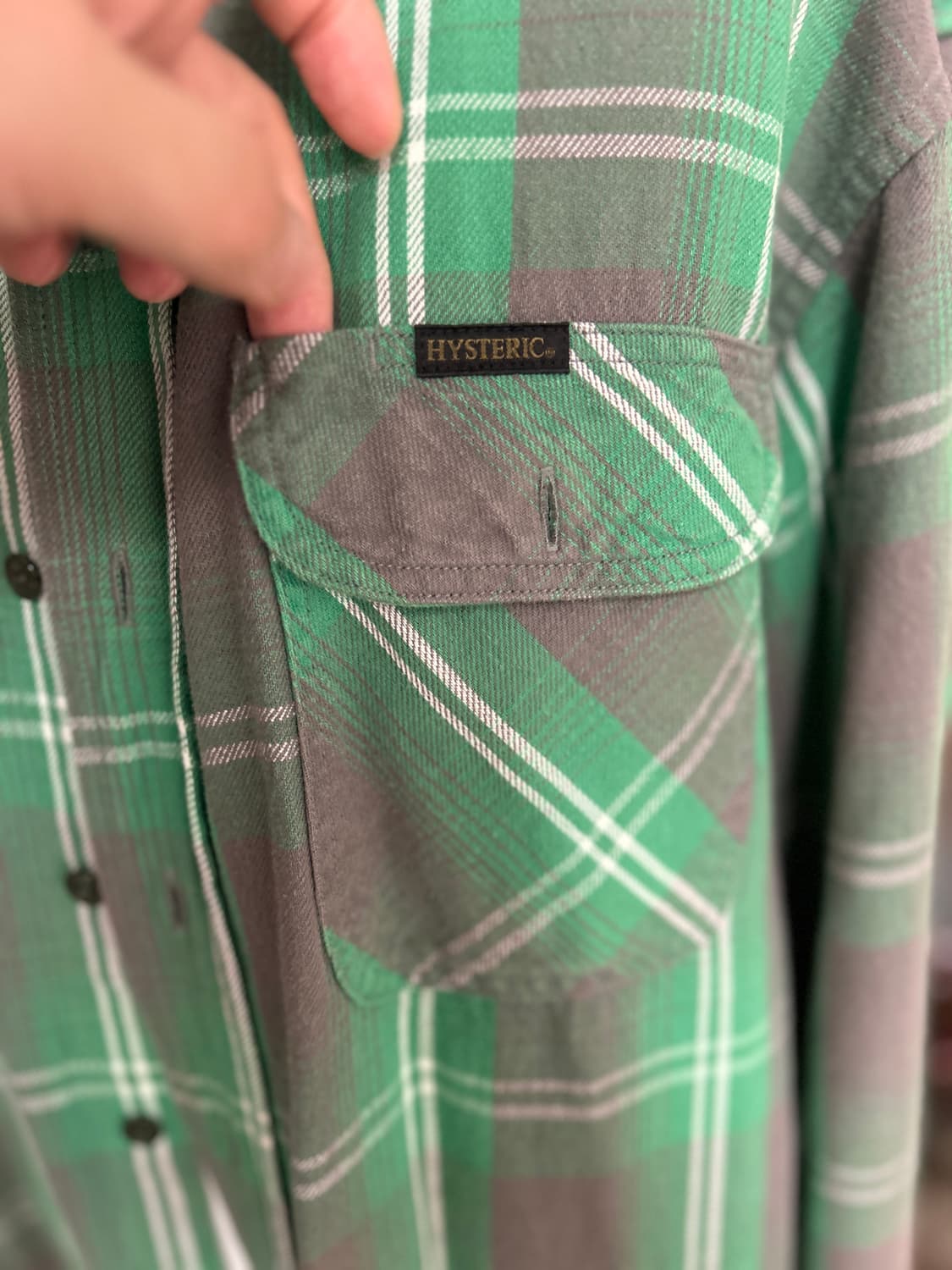 히스테릭글래머 DIZZY & MILKY 알래스카 체크 셔츠 XL 상품이미지2