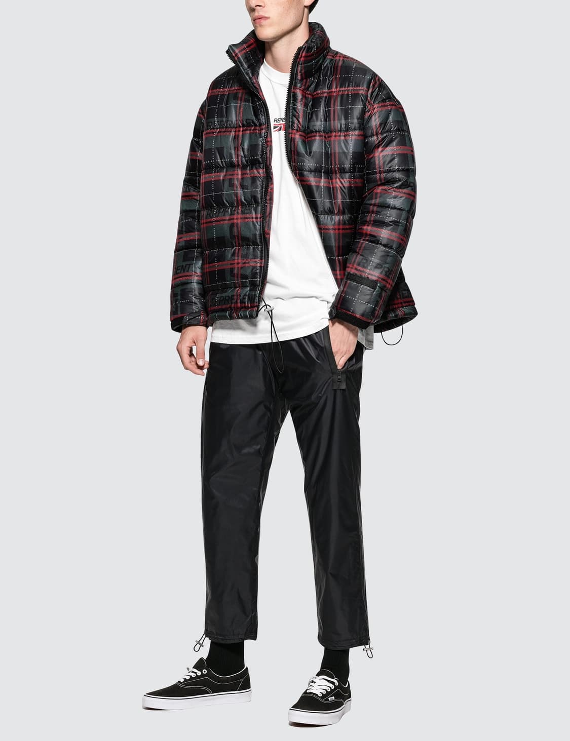 [M] 리프리센트 버블 자켓 타탄 체크 패딩 상품이미지2