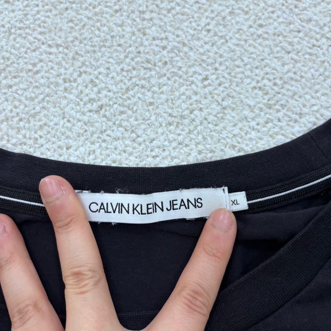 XL 캘빈클라인 빅로고 반팔 티셔츠 0410E 상품이미지3