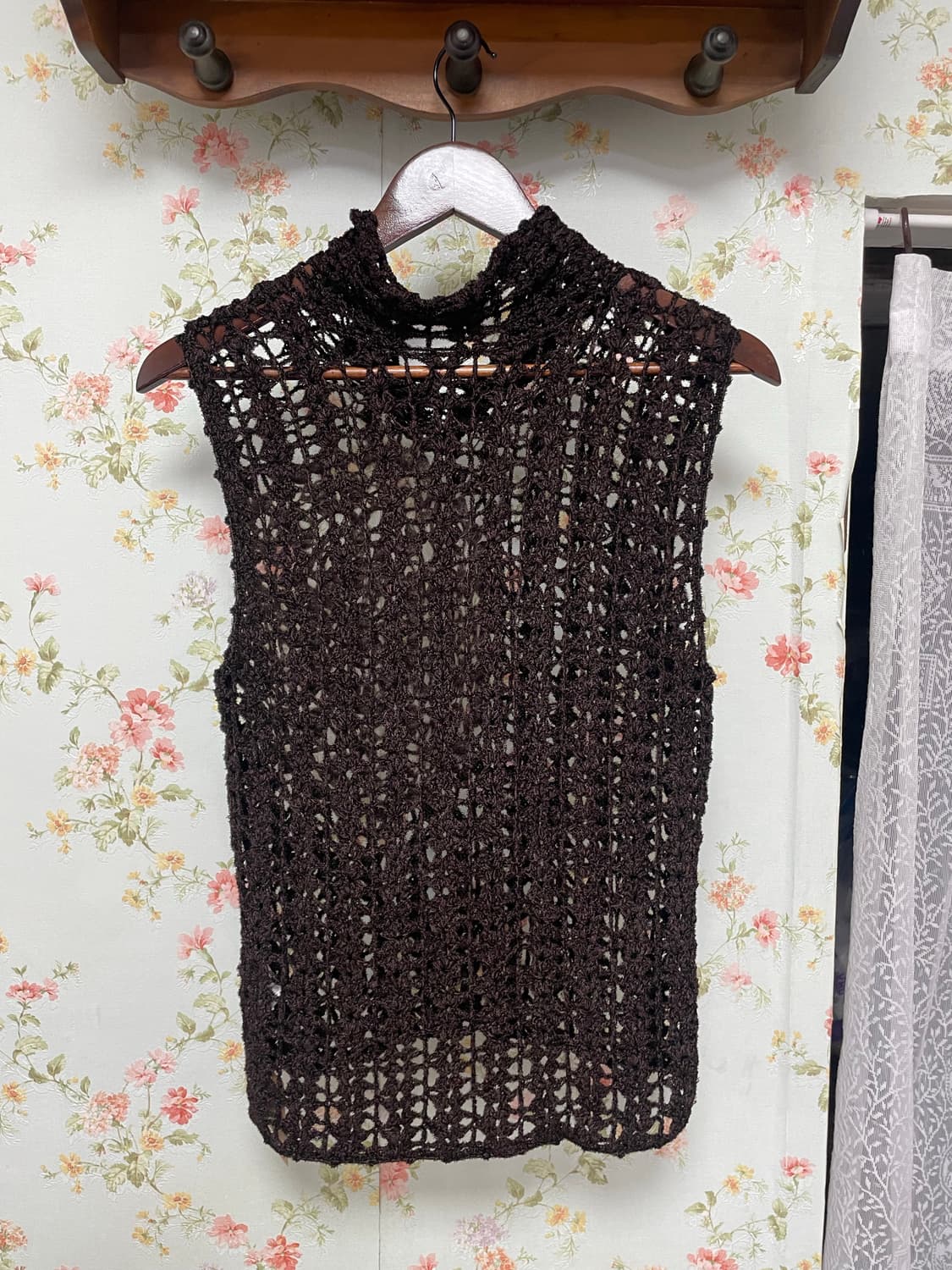 딥브라운 크로셰 베스트 상품이미지2