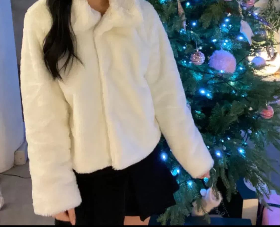 화이트 소프트 퍼 자켓 히메갸루 오네갸루 stc핑세이코 달천 양산형 상품이미지2