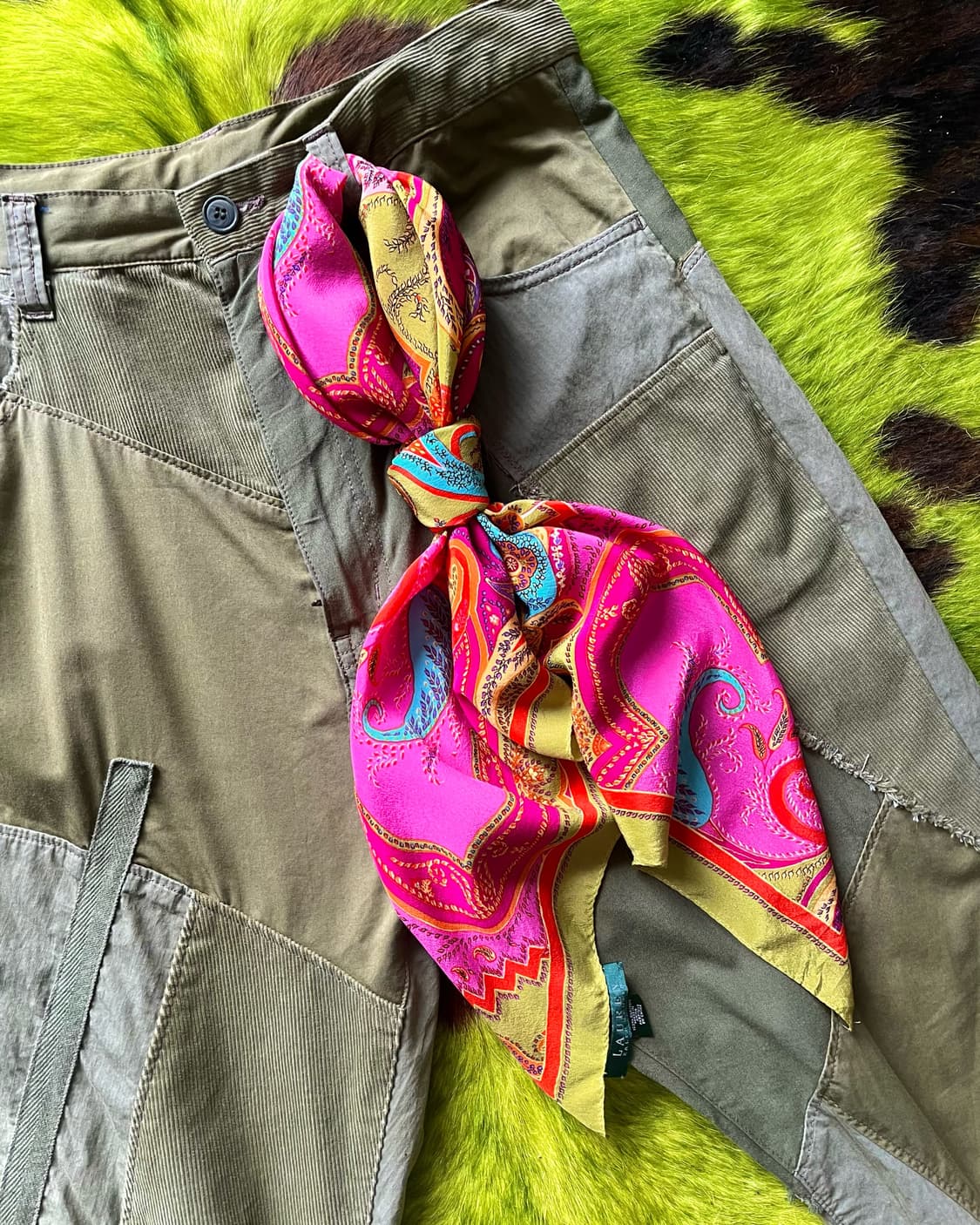 Lauren Ralph Lauren Paisley Silk Scarf 상품이미지4