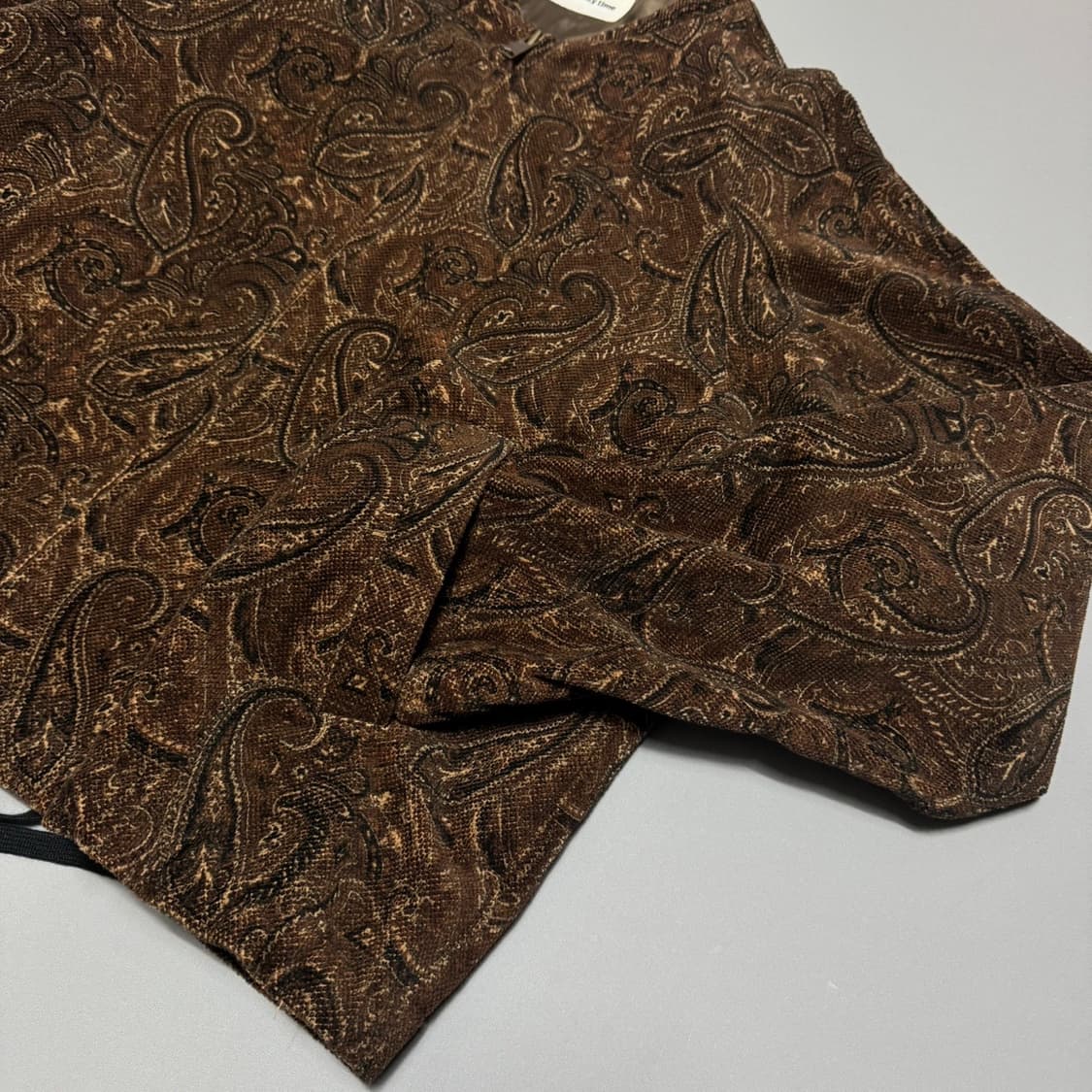 몽키타임 20AW 브라운컬러 페이즐리 코디 프린트 집업 블루종 자켓 상품이미지5