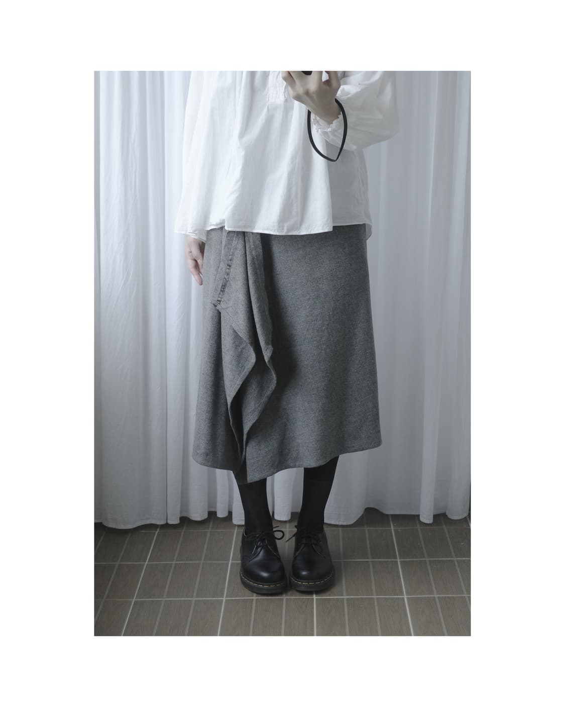 Unbalanced design skirt 상품이미지4