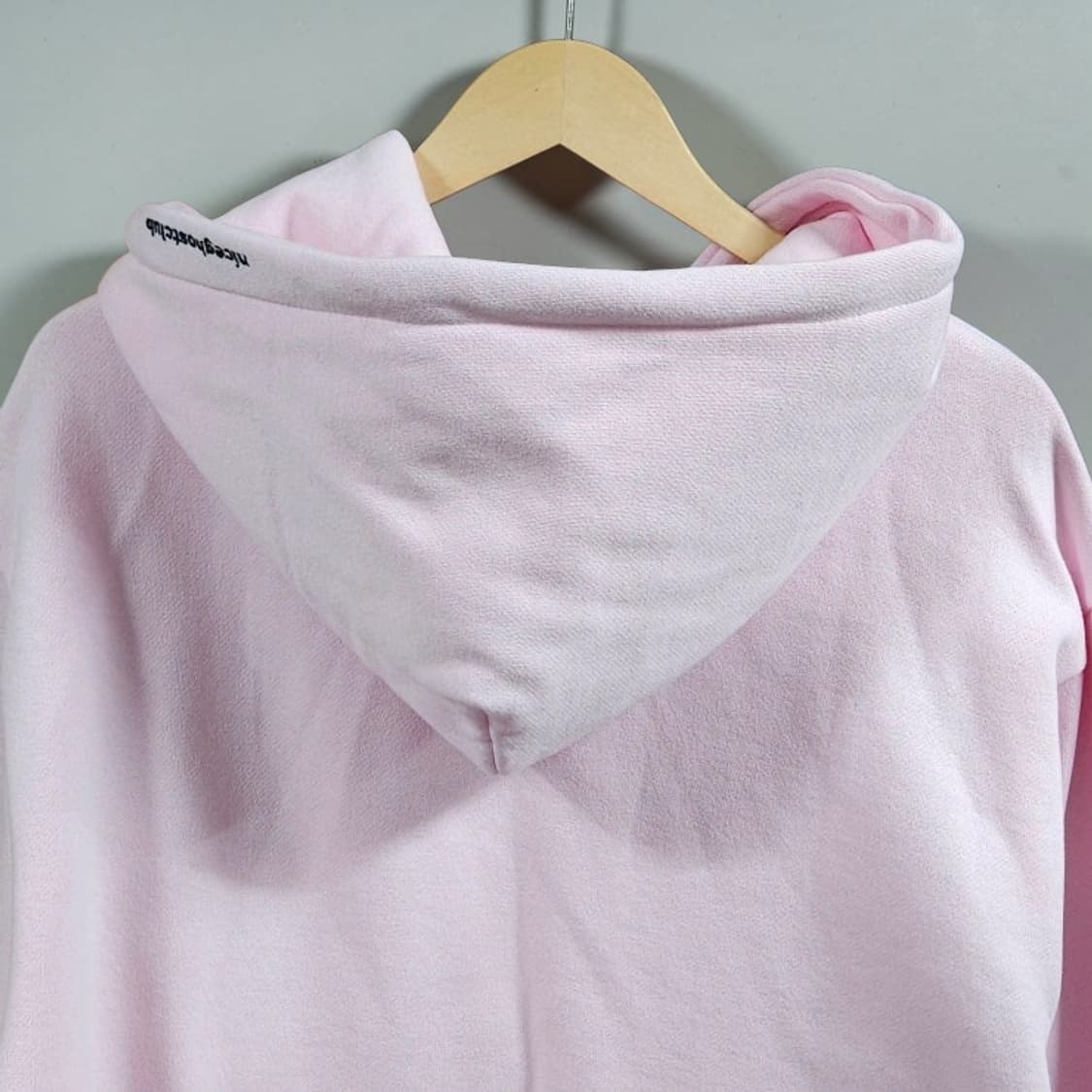 Niceghostclub 나이스고스트클럽 엔젤베어 후드티 핑크 오버핏 상품이미지5