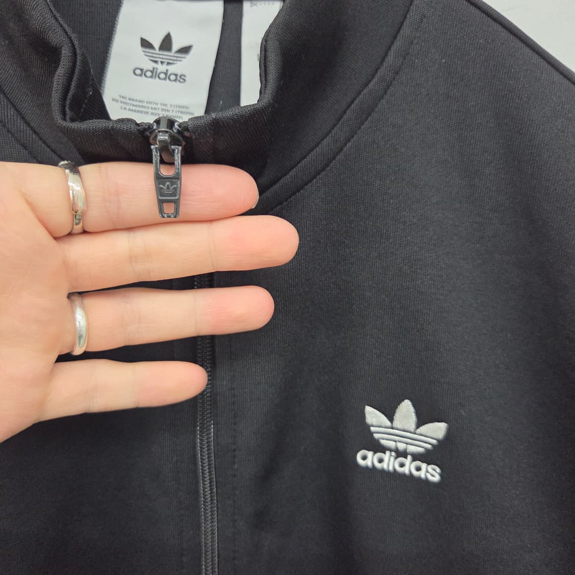 아디다스 블랙 트랙탑 공용 L 상품이미지3