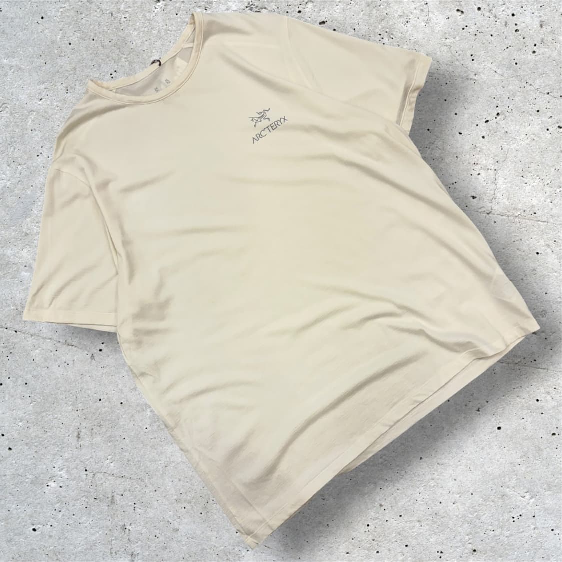 [XL] 아크테릭스 아크로고 엠블럼 반팔 티셔츠 아이보리 D431 상품이미지1