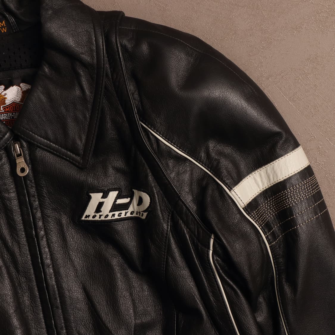 00'S 할리데이비슨 레이싱 레더 가죽자켓 A1359 상품이미지5