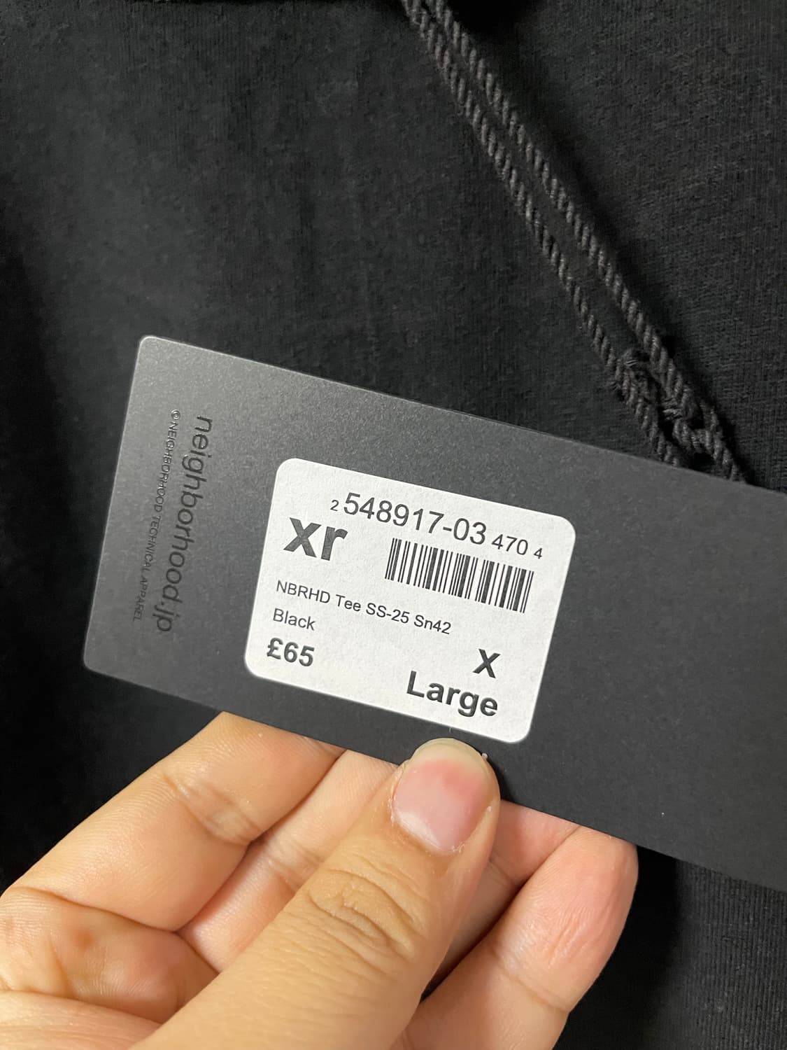 네이버후드 반팔 티셔츠 블랙 상품이미지2