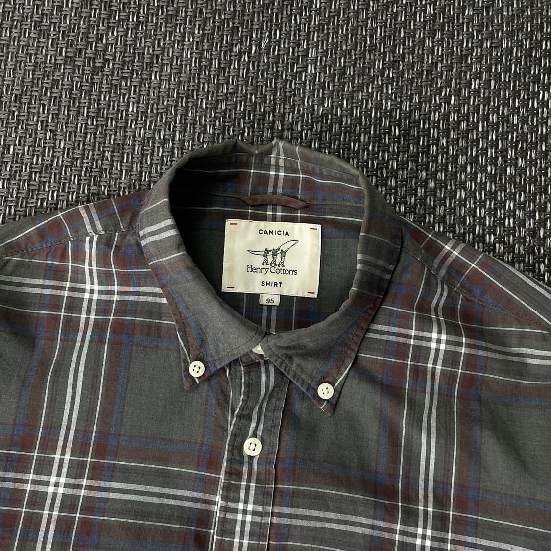 헨리코튼 딥그린 체크셔츠 95 상품이미지4