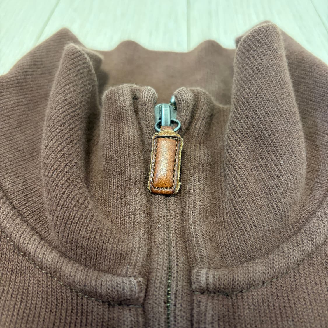 폴로 랄프로렌 초코브라운 반집업 니트 집업 상품이미지2