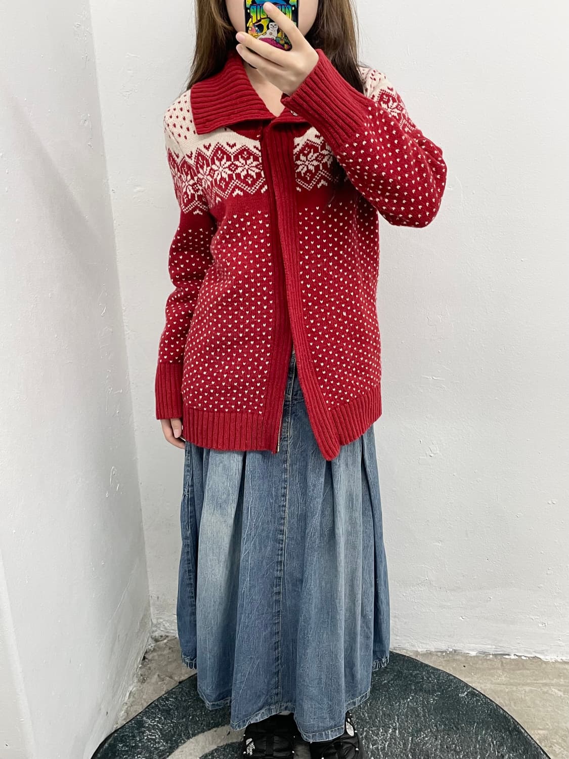 레드 에스닉 투웨이 코위찬 집업 상품이미지4