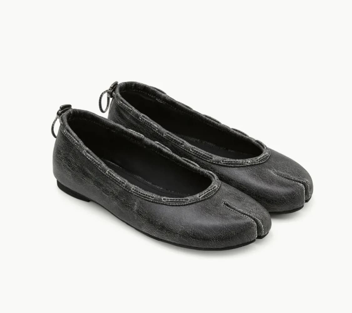 [새상품] 페이즈 레더 스트링 플랫 (vintage black/230) 상품이미지2