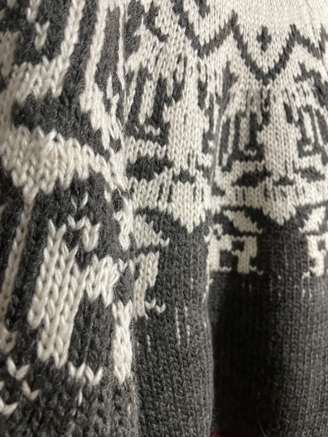 EUR vtg 노르딕 패턴 크롭 스웨터 상품이미지3