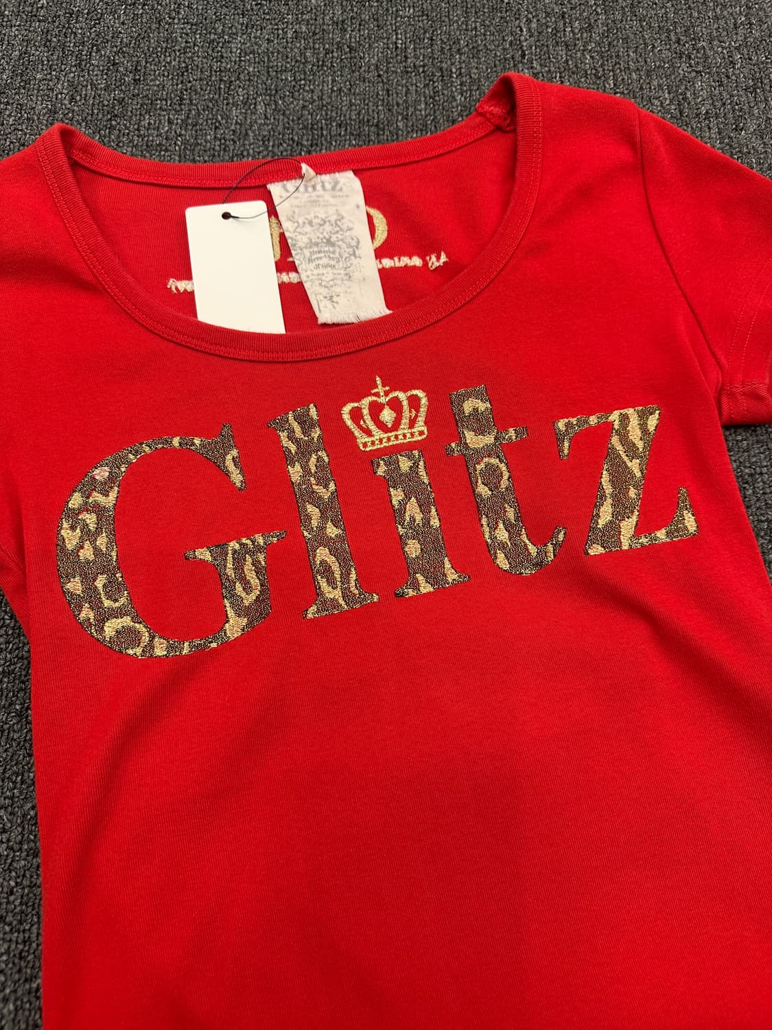 GLITZ 빈티지 펑크 프린팅 반팔티셔츠 상품이미지3