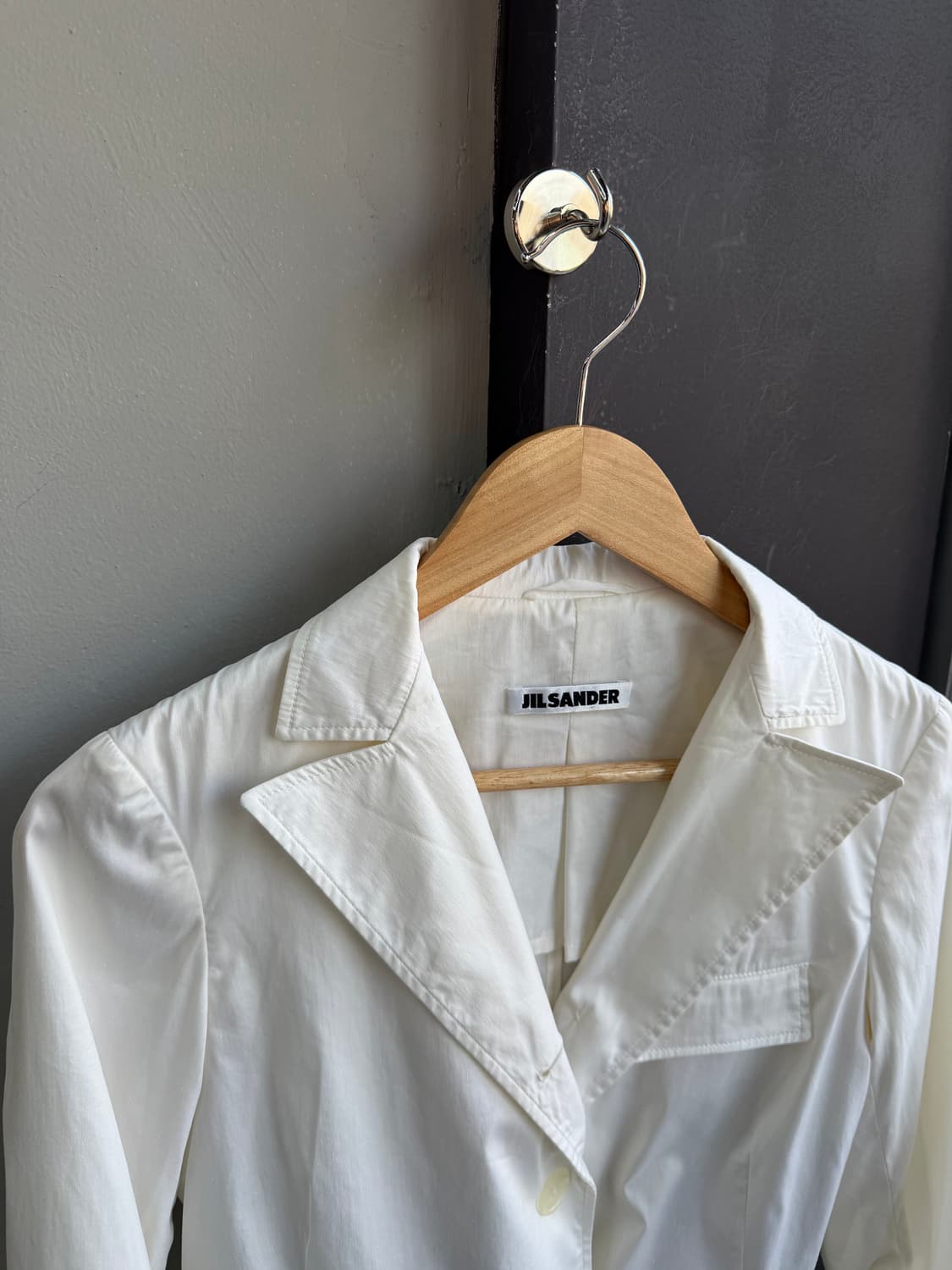 34/ 질샌더 2005 S/S 화이트 코튼 자켓 상품이미지3