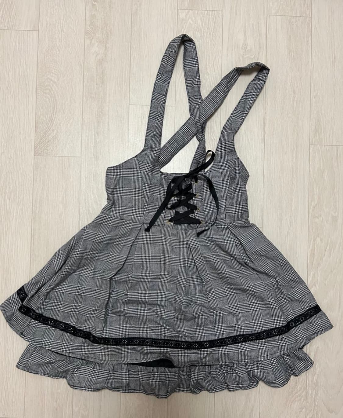 리즈리사 리즈메로 서스펜더 스커트 상품이미지1