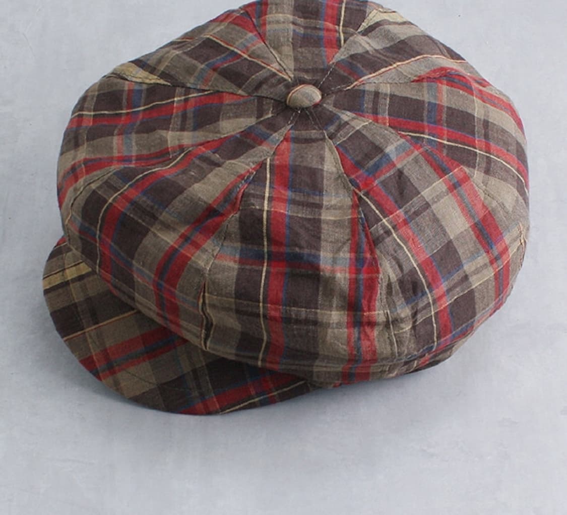 Beams Boy _ check linen newsboy cap 상품이미지3