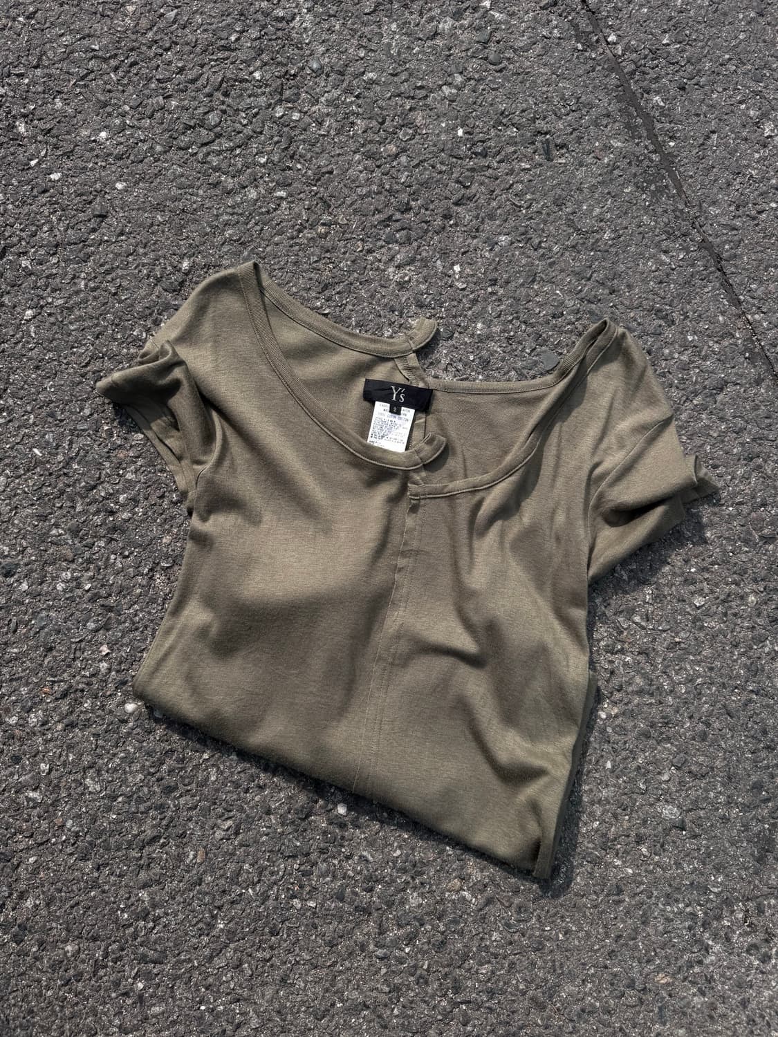 Y's by 요지야마모토 언발란스 반팔티셔츠 상품이미지1