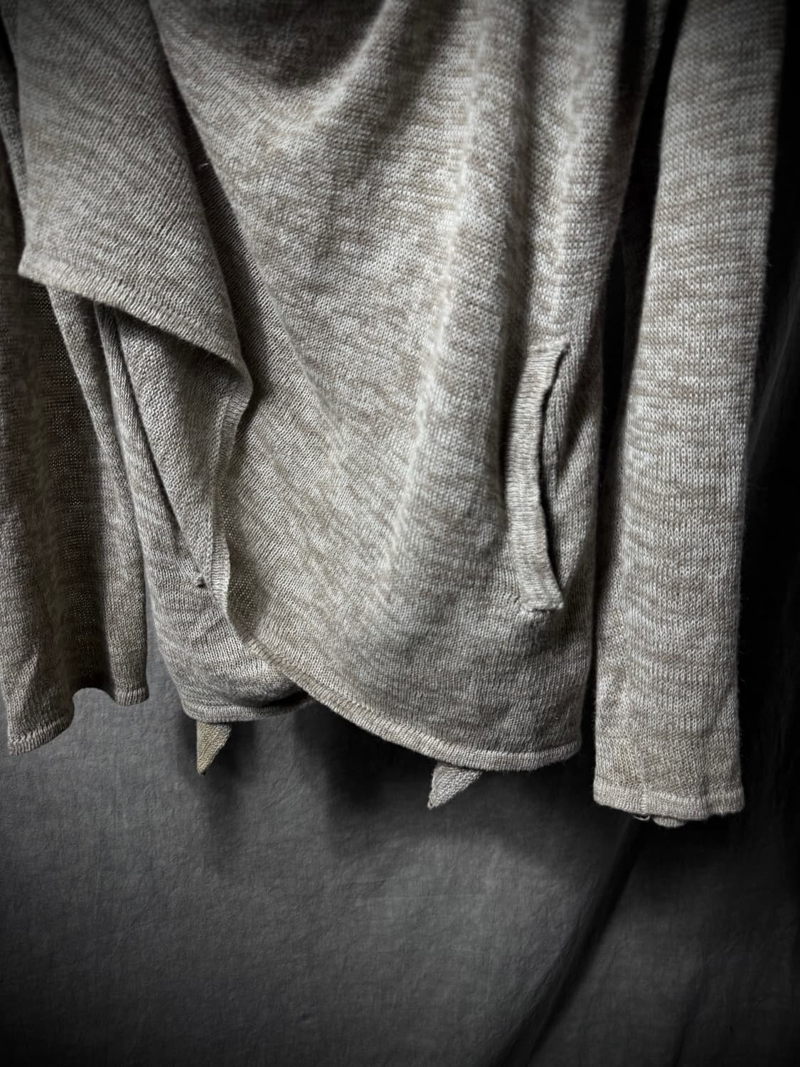 SCHLÜSSEL Linen Blend Drape Cardigan   상품이미지8