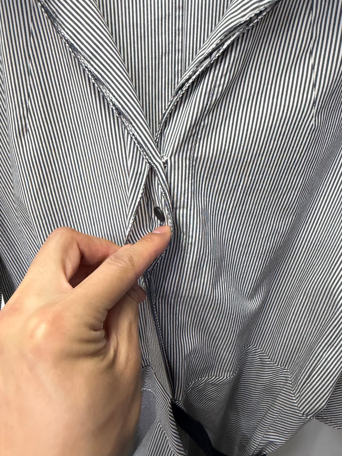 정품) TIME 타임 한섬 스트라이프 랩 셔츠 원피스 82 상품이미지4