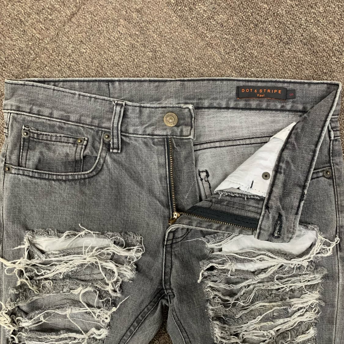 [31] Dot & Stripe De Paul 펑키 디스트로이드 진 상품이미지4