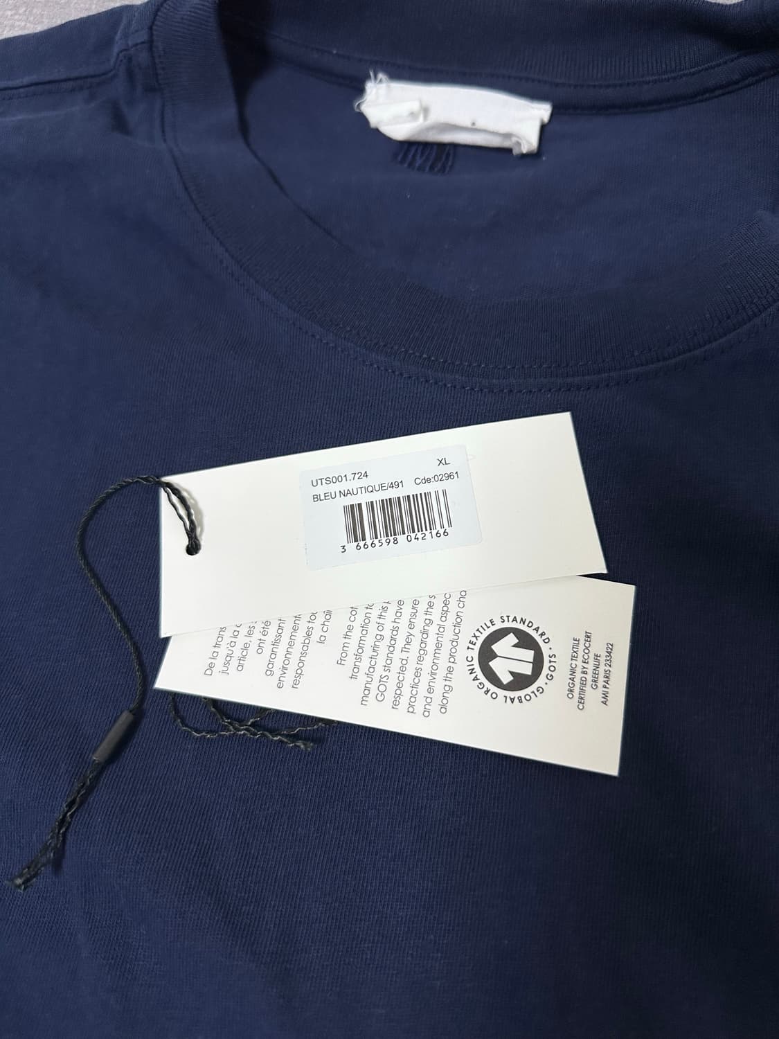 아미 네이비 하트 반팔티 XL 상품이미지3