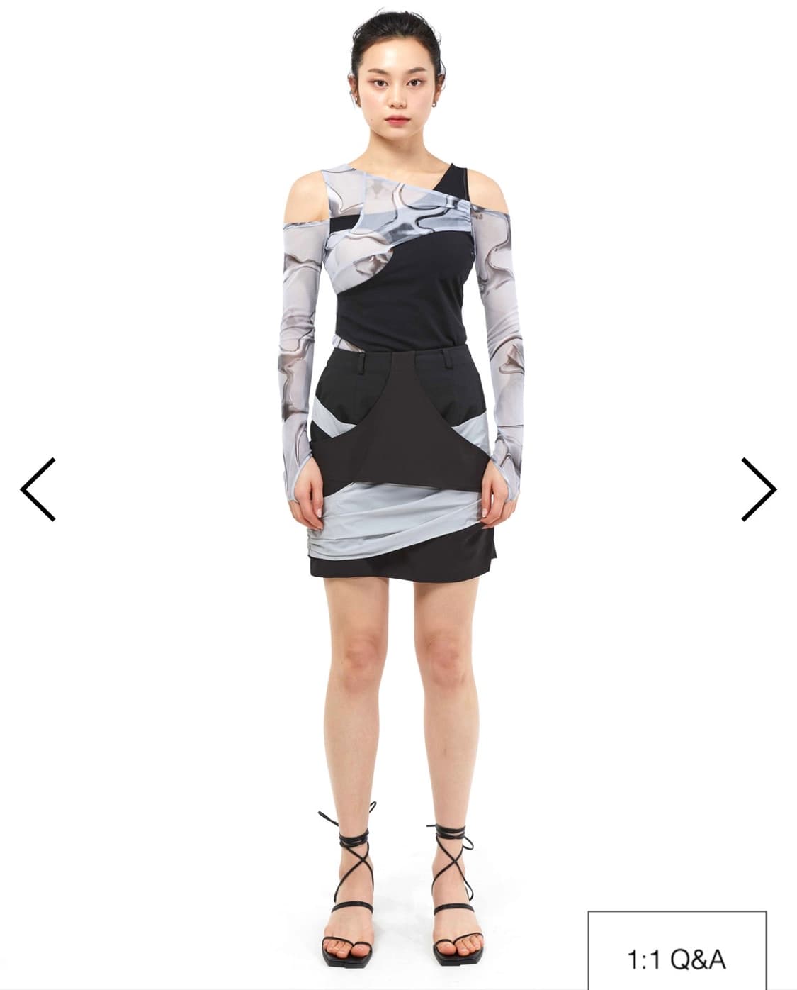 킴지수) In&Out 3D Printed Top BK L 상품이미지2