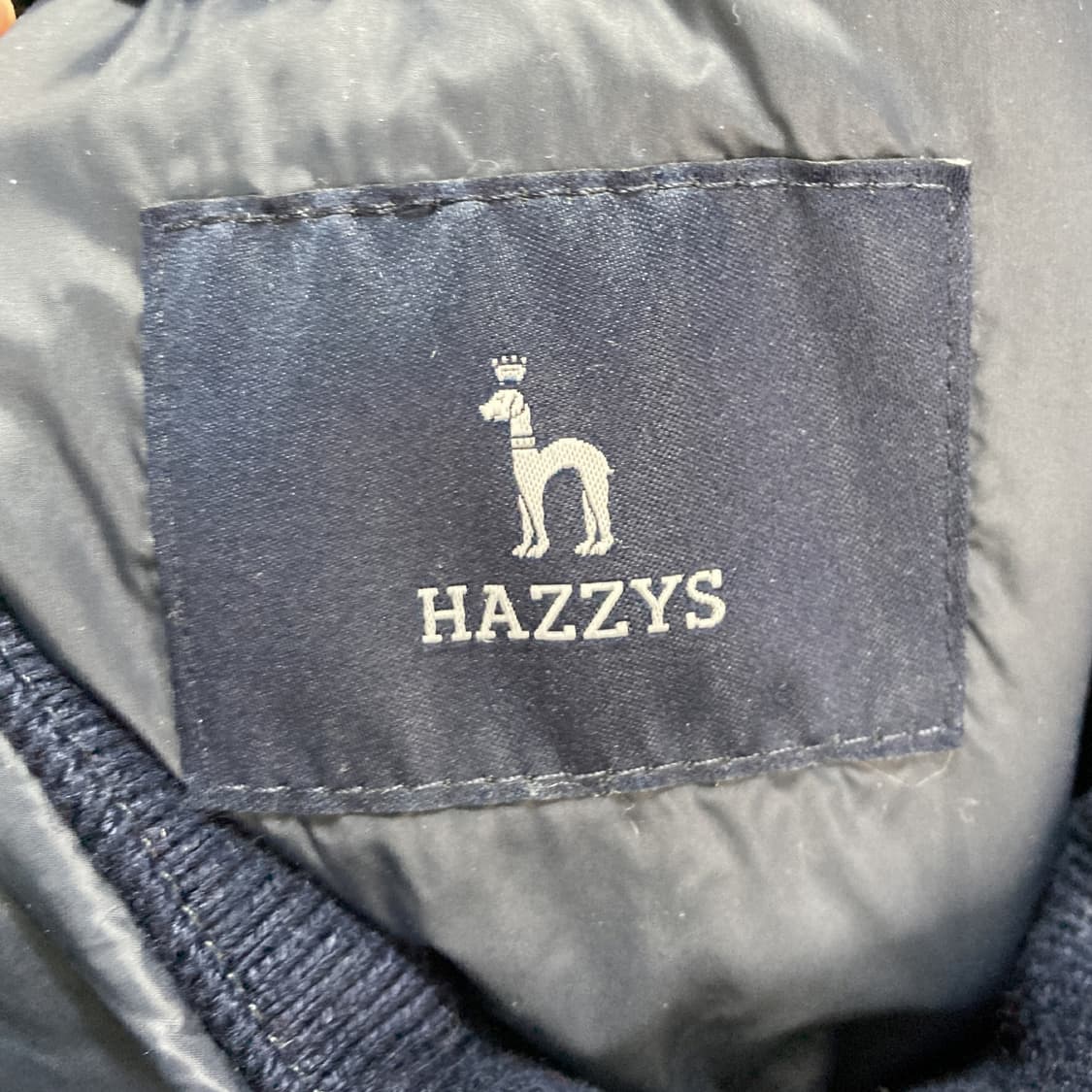 헤지스 여성패딩니트집업자켓 네이비 90  상품이미지4