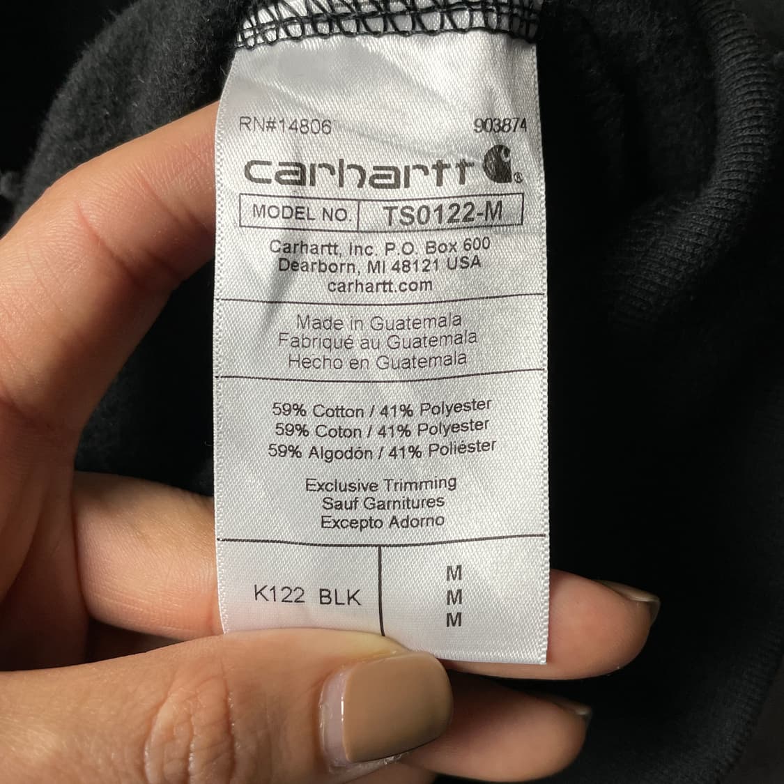 CARHARTT 칼하트 빈티지 블랙 기모 후드집업 A00942 상품이미지10