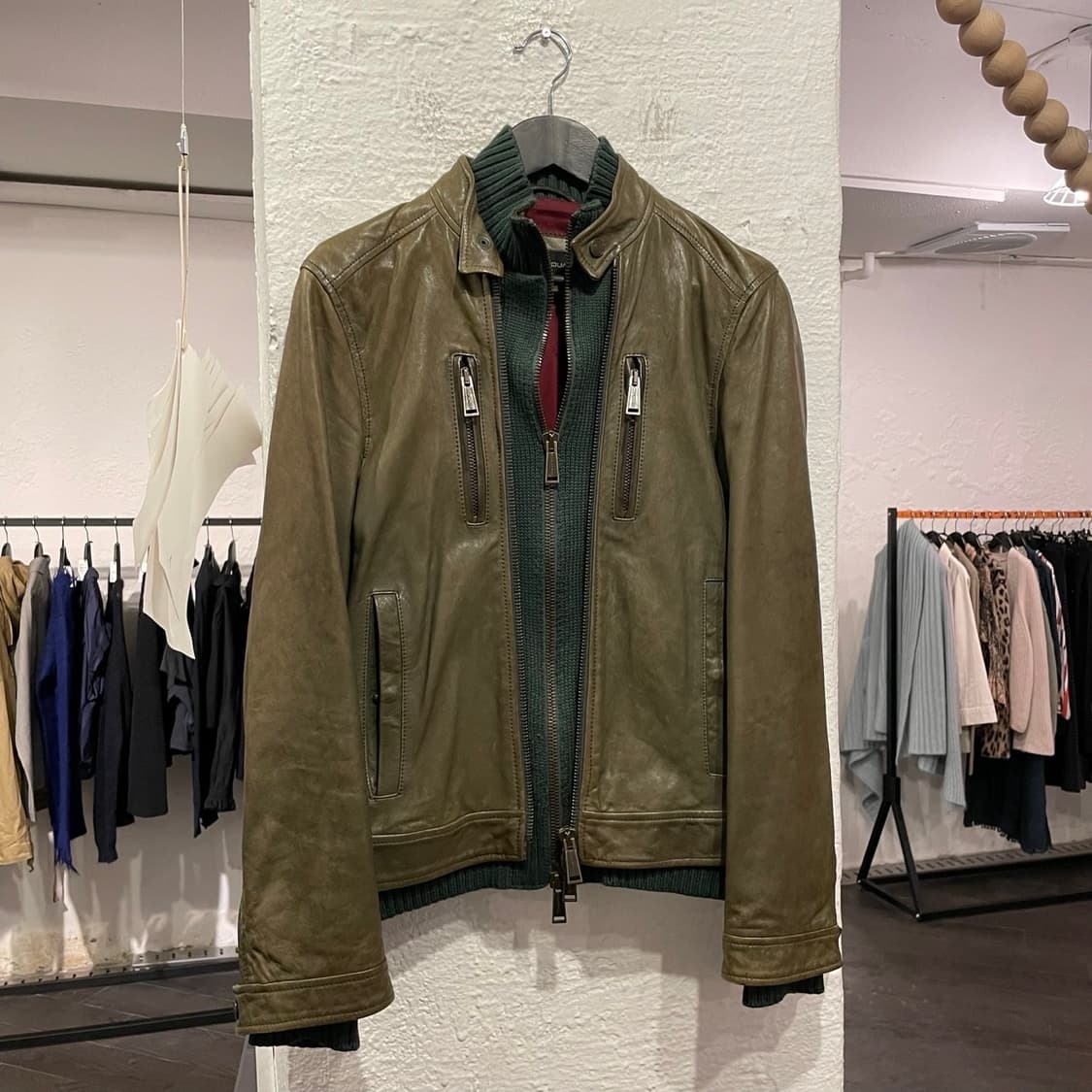 디스퀘어드2 레이어드 레더 자켓 상품이미지1