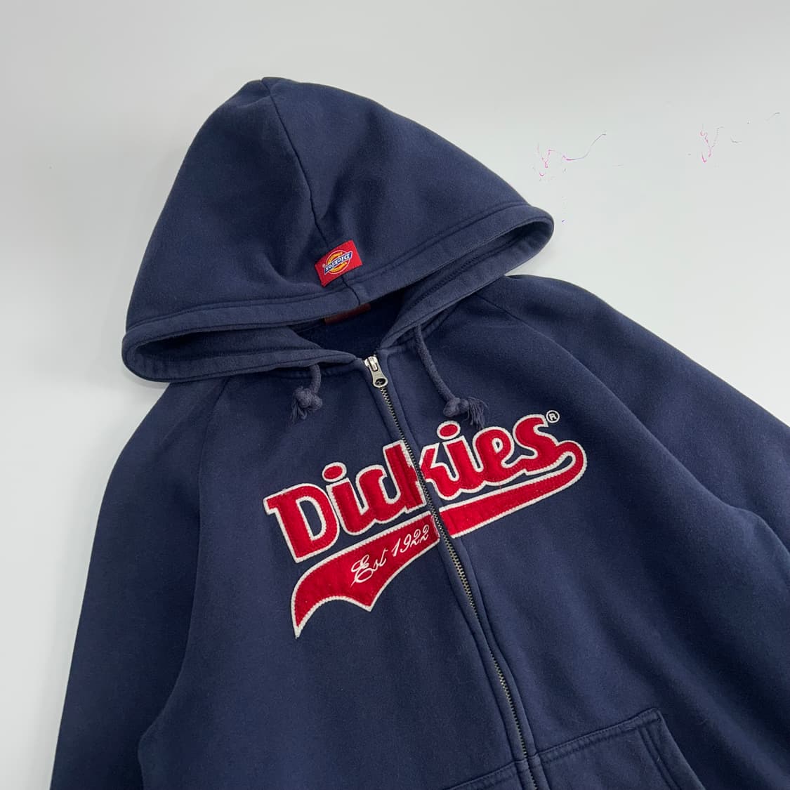 Dickies 디키즈 레드로고 네이비 후드집업 상품이미지4