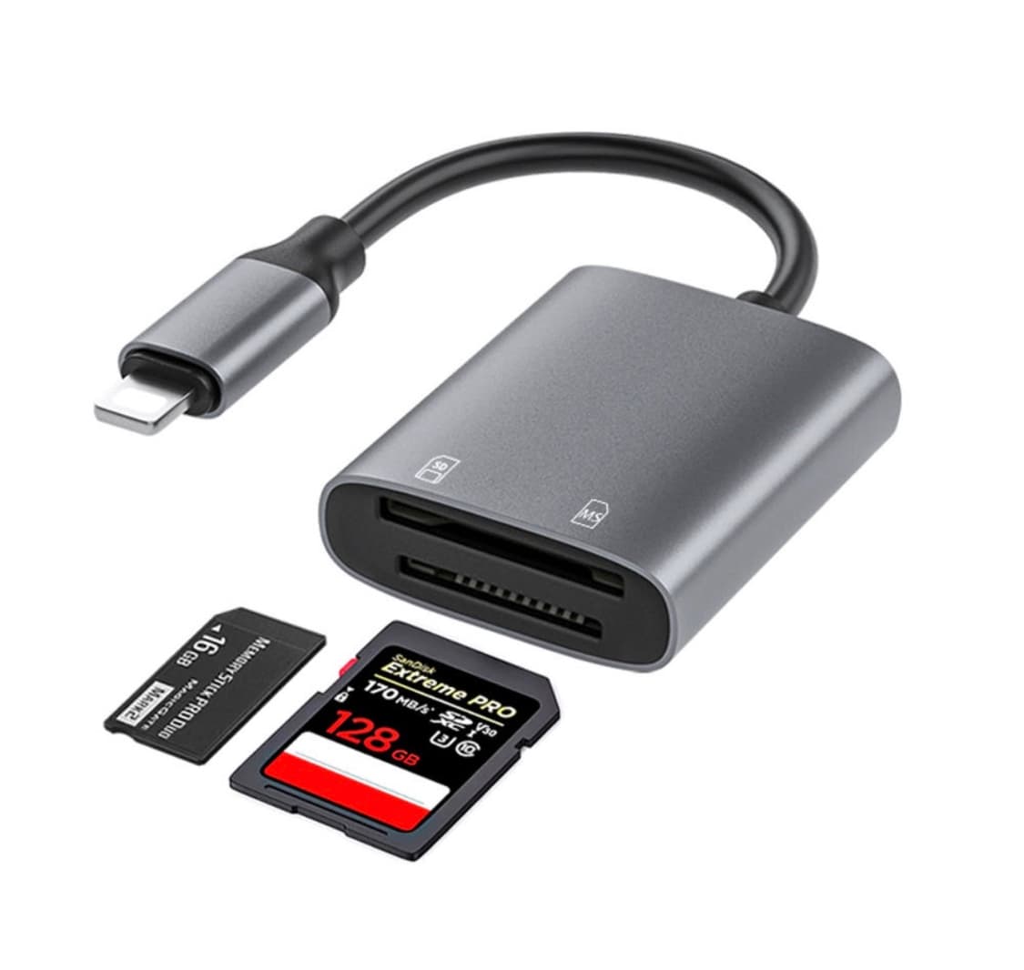 라이트닝 8핀 SD카드 MS메모리 리더기 아이폰 USB 메모리스틱 프로  상품이미지1