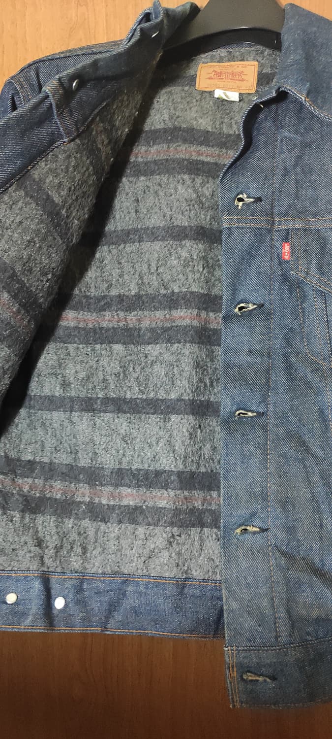 70s 리바이스 데님 자켓 미세탁 라이닝 안감 상품이미지7