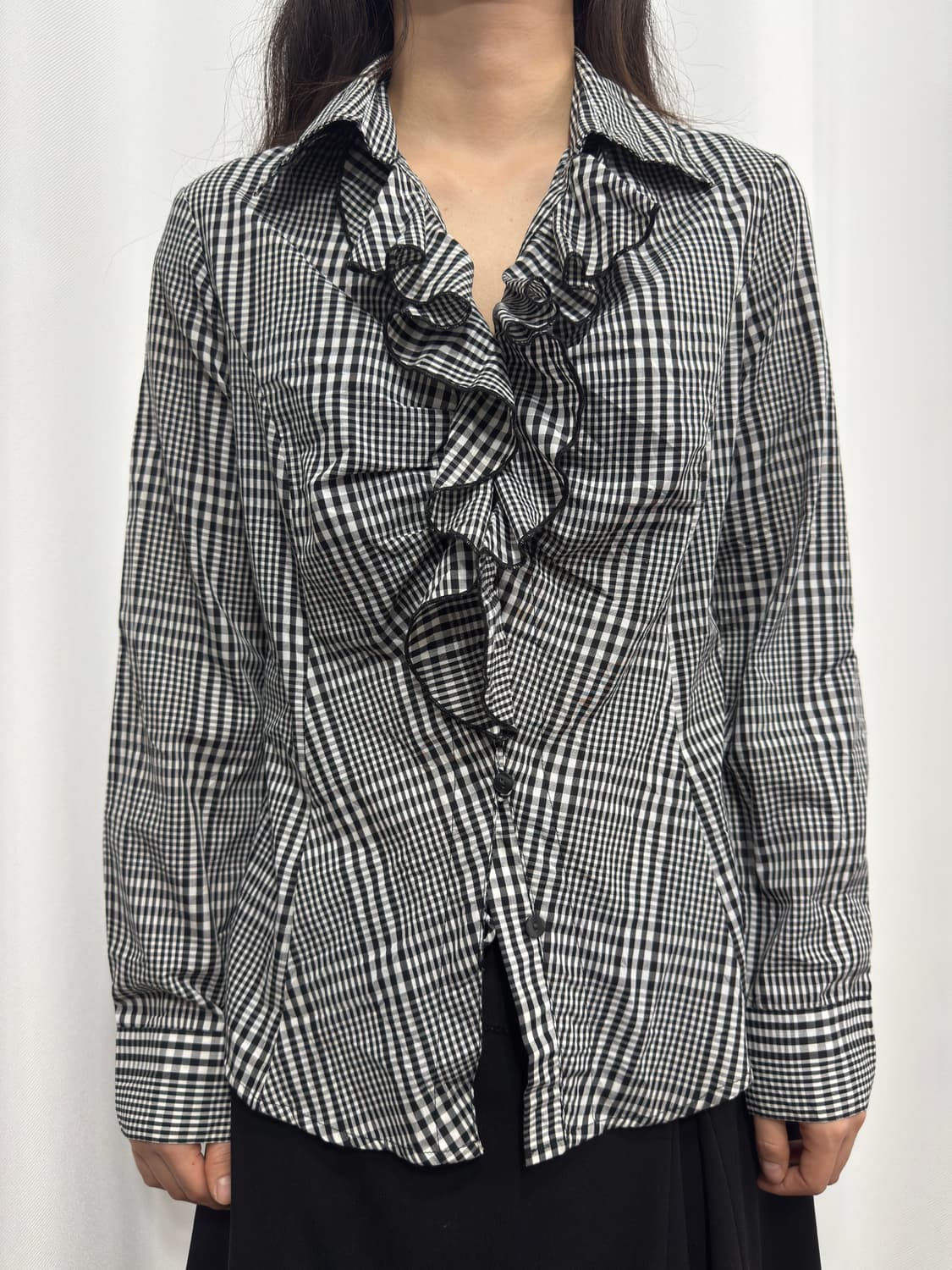 check frill shirt 상품이미지1