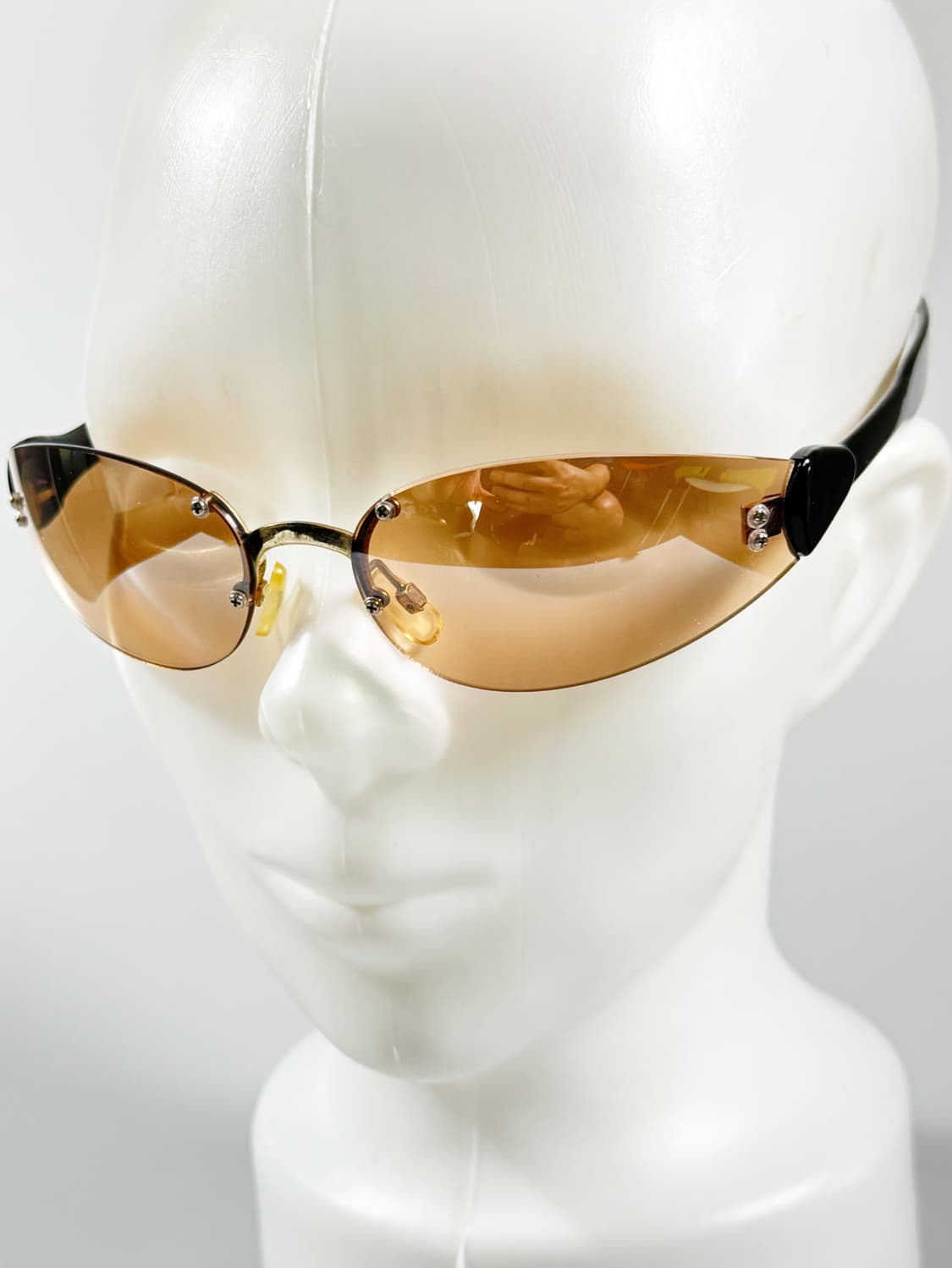 90s UNOSOLEIL 무테 스퀘어 틴트 빈티지 선글라스 상품이미지6