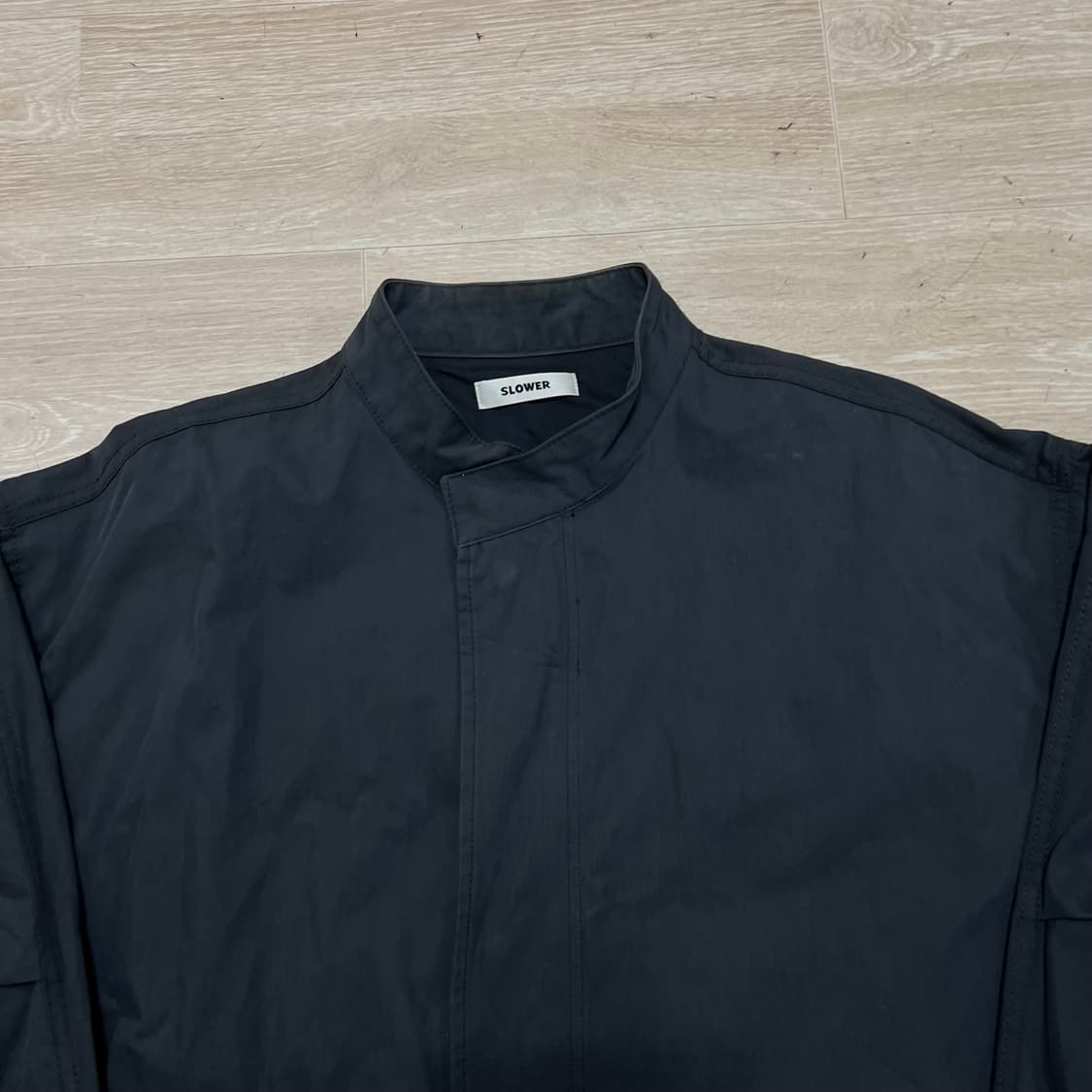 슬로워 오버사이즈 숏파카 야상 필드자켓 [블랙] XL/105 상품이미지2