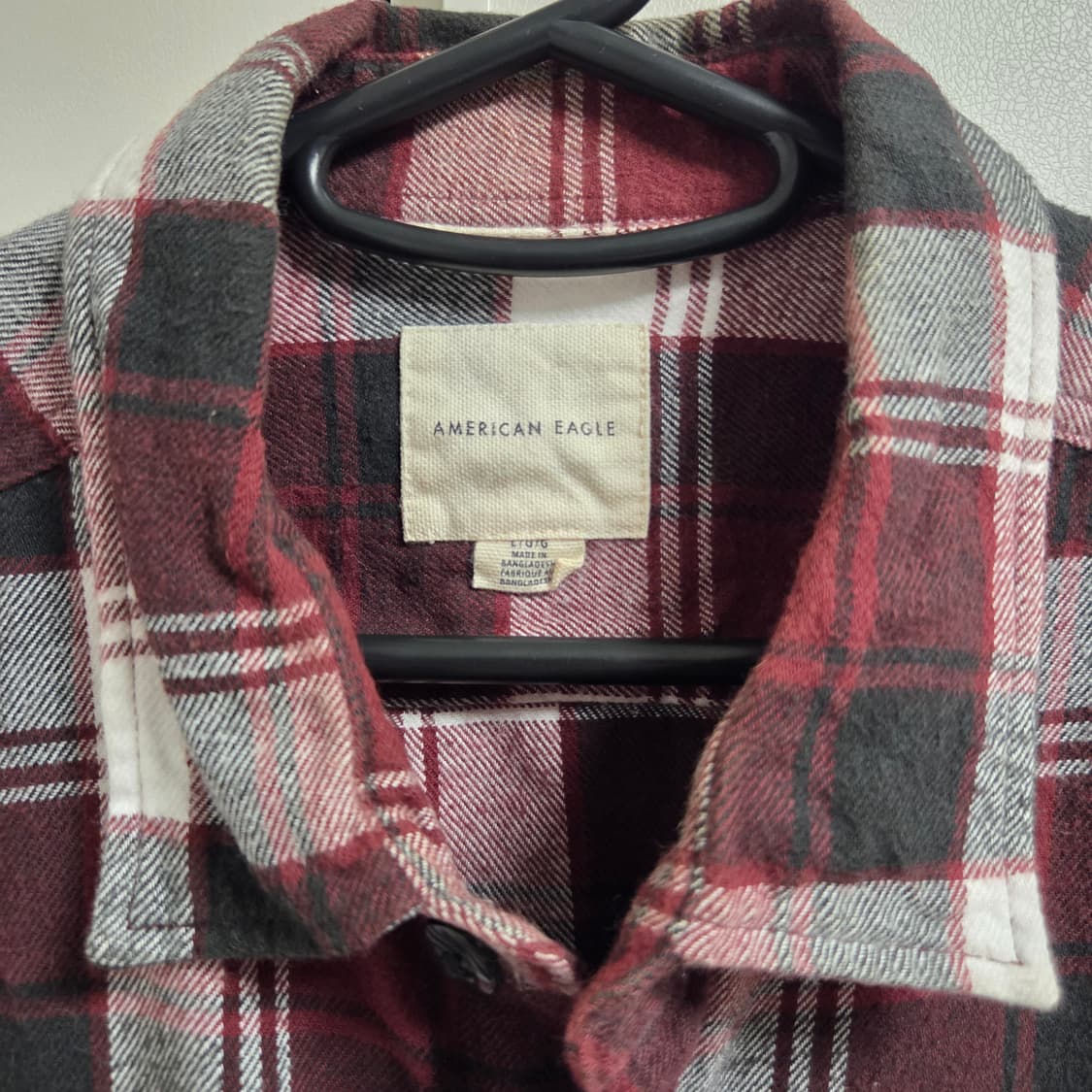 American Eagle 플란넬 체크 셔츠 L(100) 상품이미지3