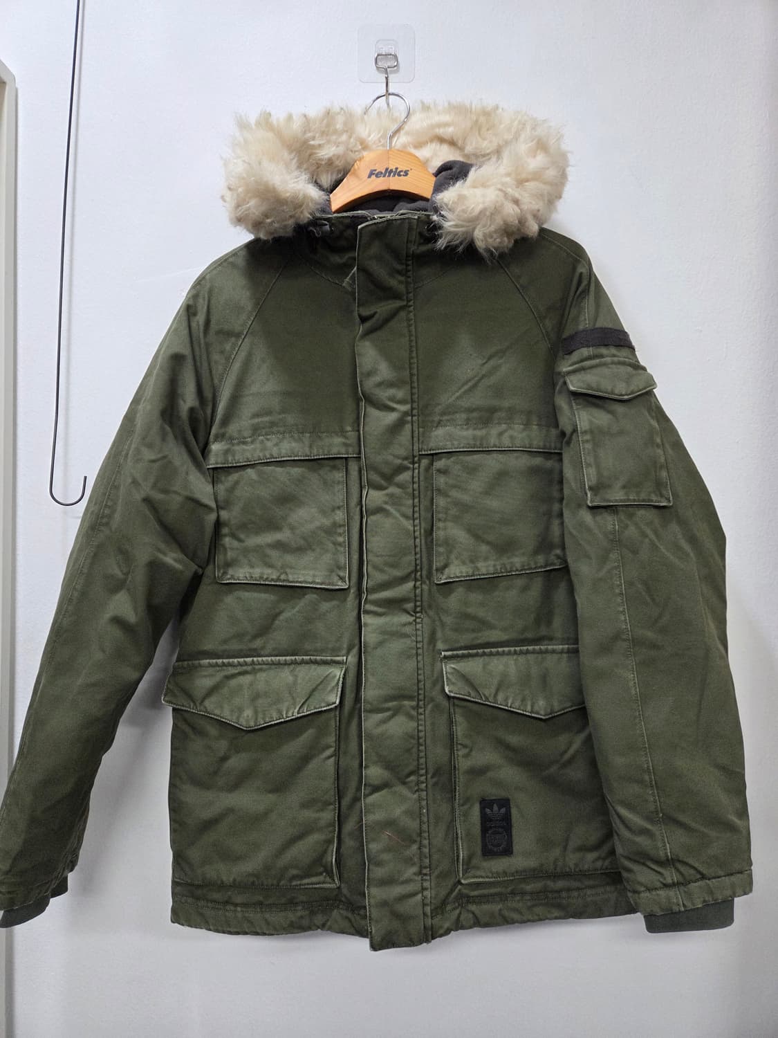 아디다스 후드 패딩 헌팅점퍼패딩 코튼점퍼 올드스쿨 상품이미지1